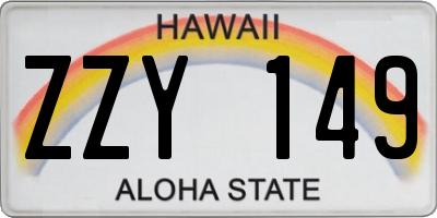 HI license plate ZZY149