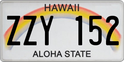 HI license plate ZZY152