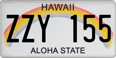 HI license plate ZZY155