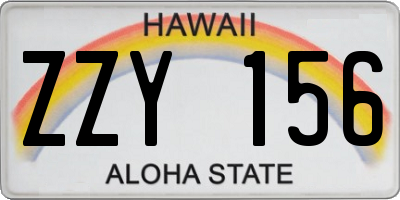 HI license plate ZZY156