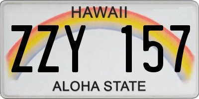 HI license plate ZZY157