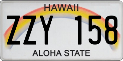 HI license plate ZZY158