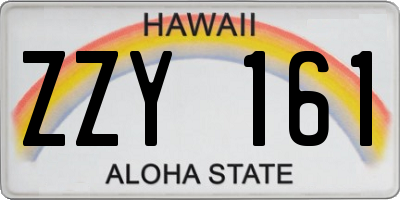 HI license plate ZZY161