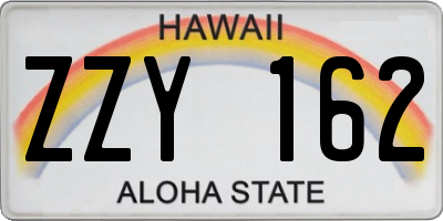 HI license plate ZZY162