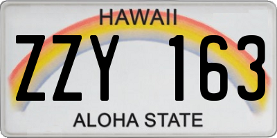 HI license plate ZZY163