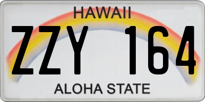 HI license plate ZZY164