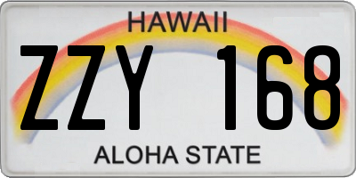 HI license plate ZZY168