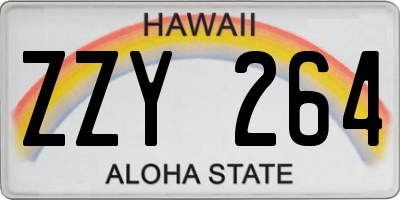 HI license plate ZZY264