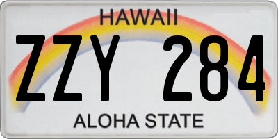 HI license plate ZZY284