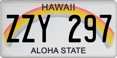 HI license plate ZZY297