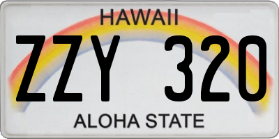 HI license plate ZZY320