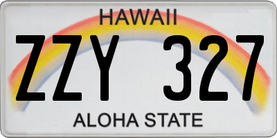 HI license plate ZZY327