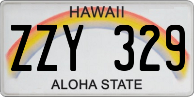 HI license plate ZZY329