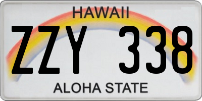 HI license plate ZZY338