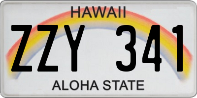 HI license plate ZZY341