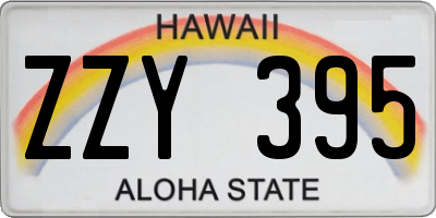 HI license plate ZZY395