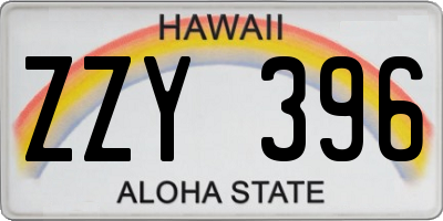 HI license plate ZZY396