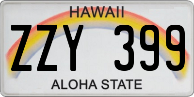 HI license plate ZZY399