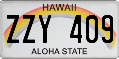 HI license plate ZZY409