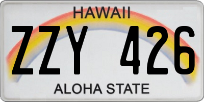 HI license plate ZZY426