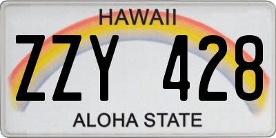 HI license plate ZZY428