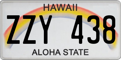 HI license plate ZZY438