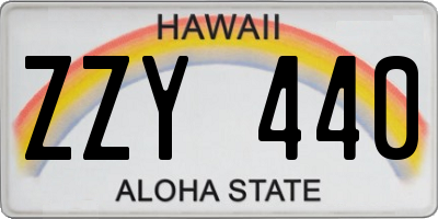 HI license plate ZZY440