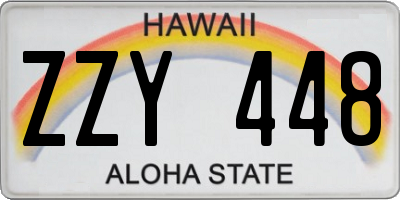 HI license plate ZZY448