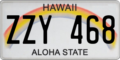 HI license plate ZZY468