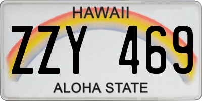 HI license plate ZZY469