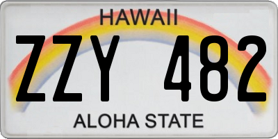 HI license plate ZZY482