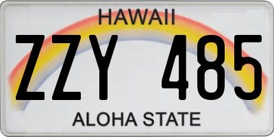 HI license plate ZZY485