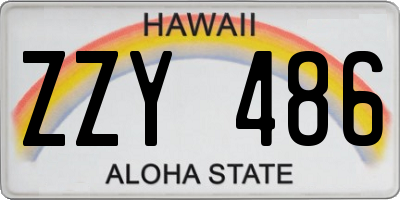 HI license plate ZZY486