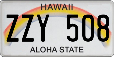 HI license plate ZZY508