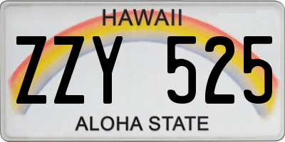 HI license plate ZZY525