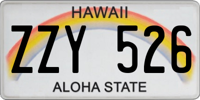 HI license plate ZZY526