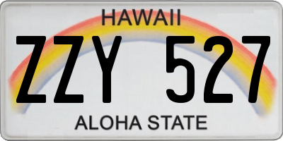 HI license plate ZZY527