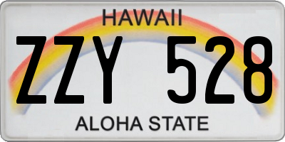 HI license plate ZZY528