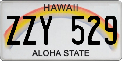 HI license plate ZZY529