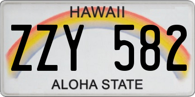 HI license plate ZZY582