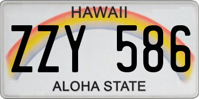 HI license plate ZZY586