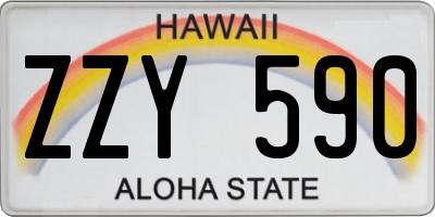 HI license plate ZZY590