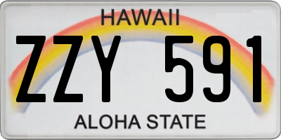 HI license plate ZZY591