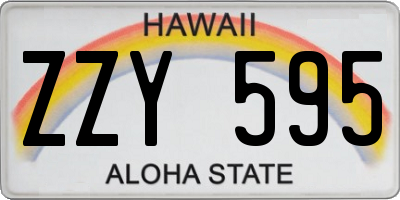 HI license plate ZZY595