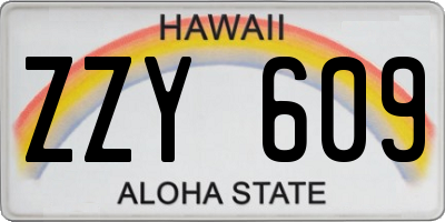 HI license plate ZZY609