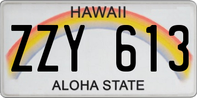 HI license plate ZZY613