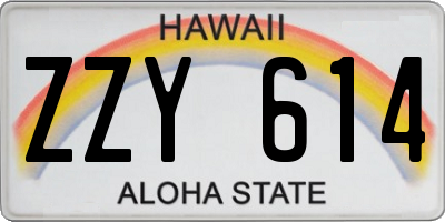 HI license plate ZZY614