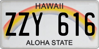 HI license plate ZZY616