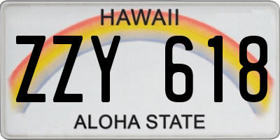 HI license plate ZZY618