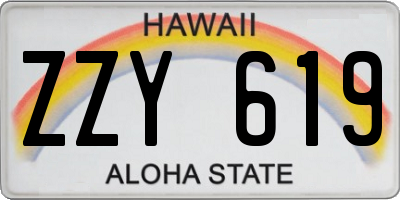 HI license plate ZZY619